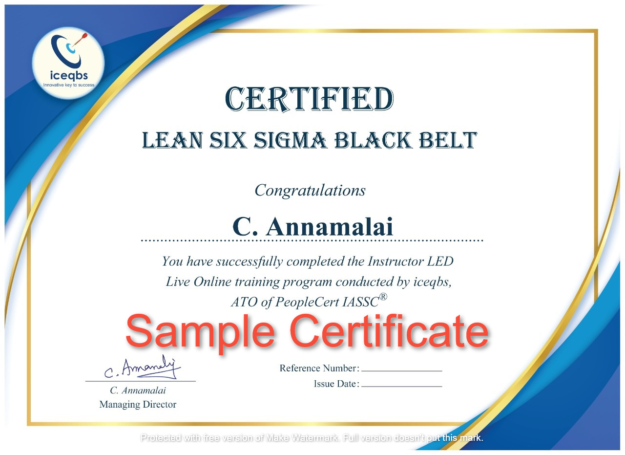 Lean Six Sigma Black Belt Certificate Benchmark Six Sigma eduaspirant com